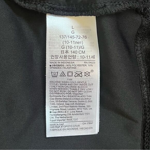 Girls GAP Kids Black Velvet with Glitter Star accents Long Sleeve Dress Size L - Picture 7 of 7